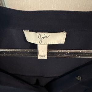 Joie silk blouse in dark navy